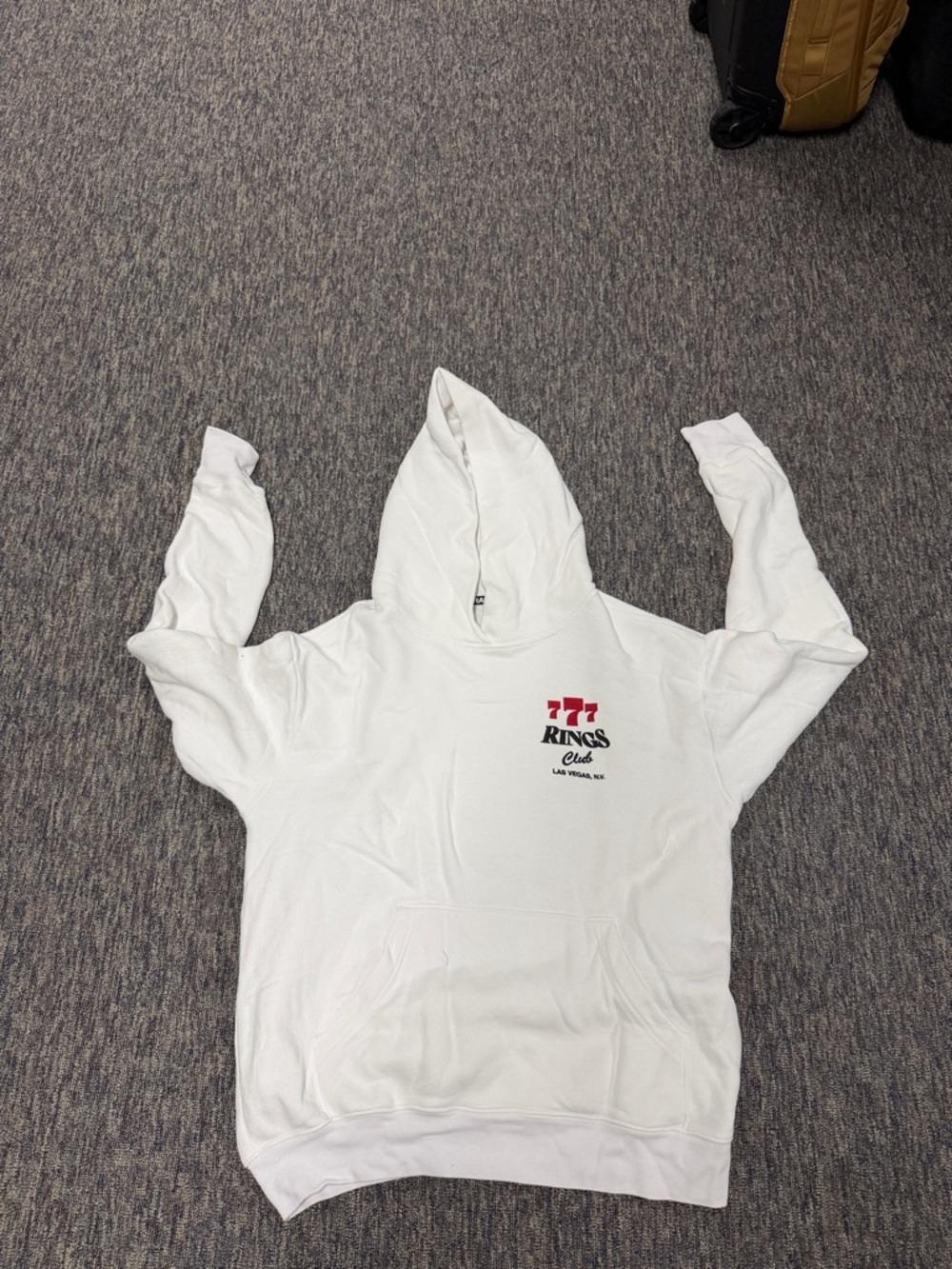 777 Rings Club White Pullover Hoodie